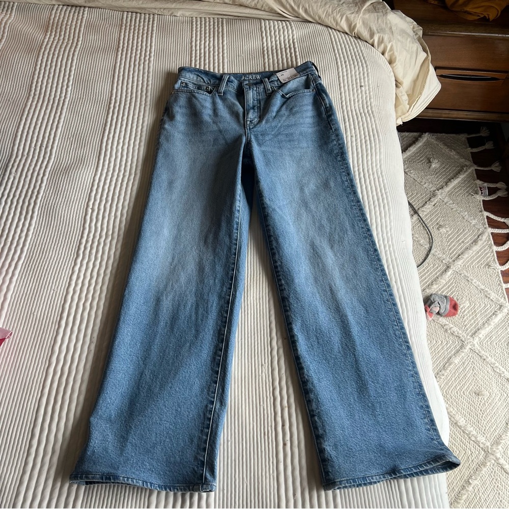 J.crew ‘96 full length slim wide jeans